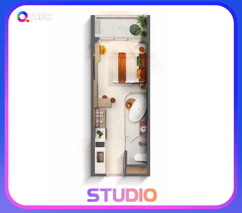 Căn Studio dự án Q-Topia